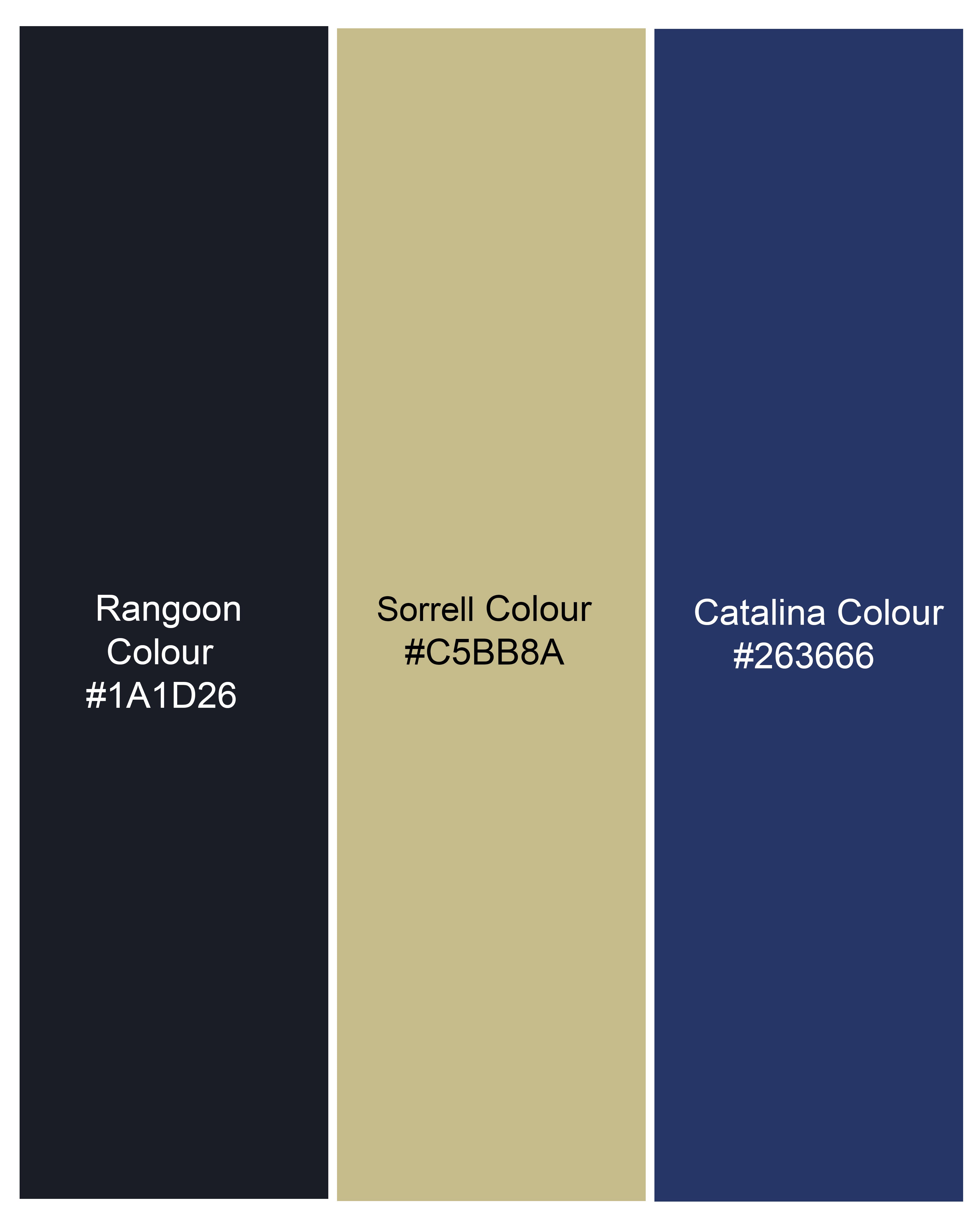 Rangoon Blue Multicolour Trees Printed Premium Cotton Shirt WS029-BLE-32, WS029-BLE-34, WS029-BLE-36, WS029-BLE-38, WS029-BLE-40, WS029-BLE-42
