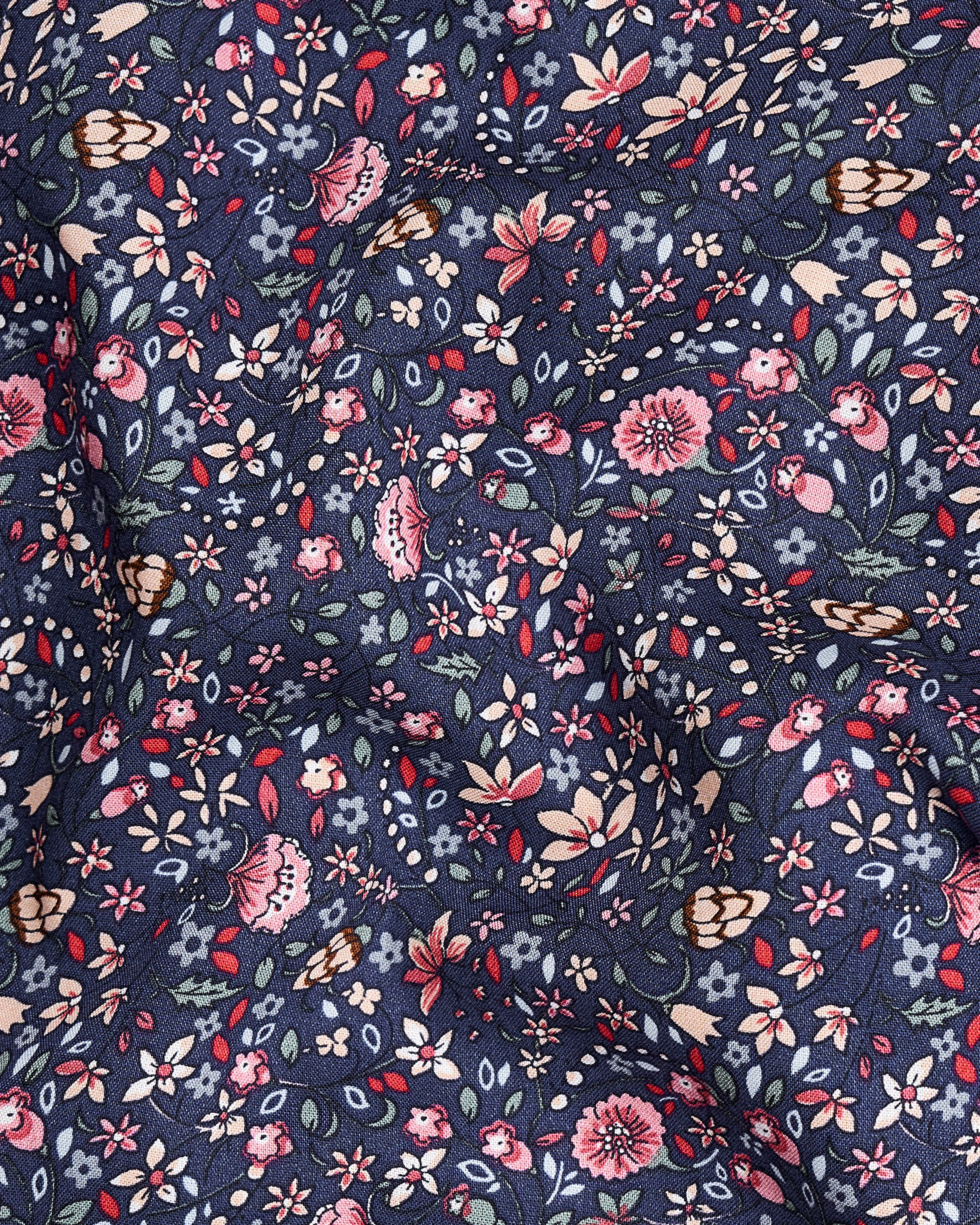 Ebony Blue Ditsy Printed Premium Tencel Shirt WS033-32, WS033-34, WS033-36, WS033-38, WS033-40, WS033-42