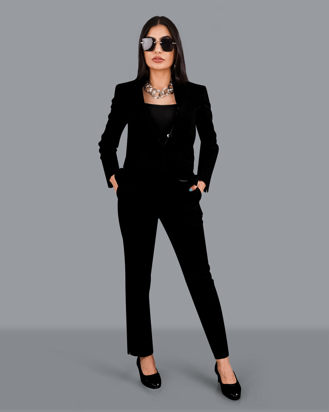 Amazon.com: Salimdy Sexy 2 Piece Outfits for Women Long Sleeve Solid Blazer  with Pants Casual Elegant Business Suit Sets Black S : Clothing, Shoes &  Jewelry