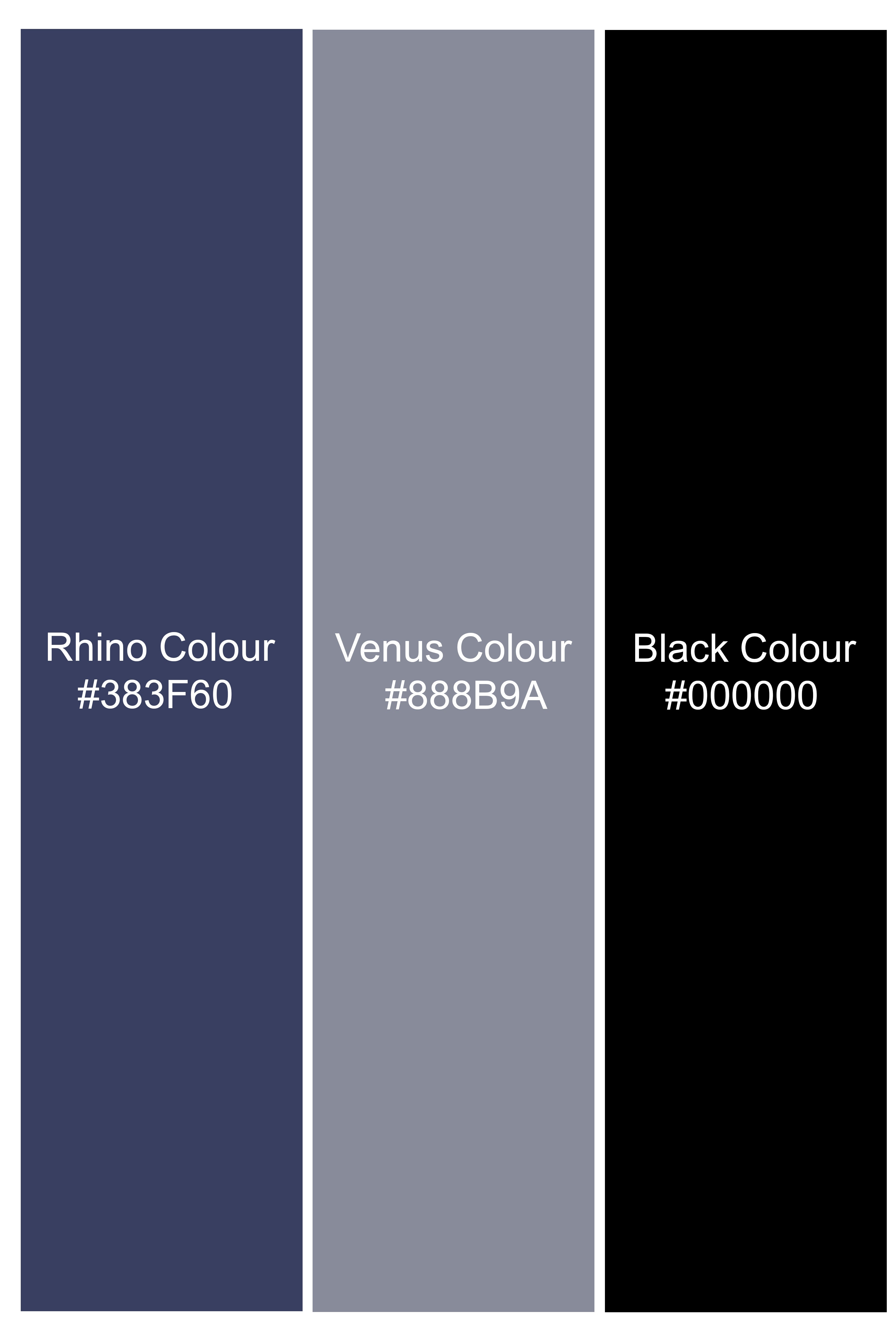 Rhino Blue with Venus Gray Denim Top