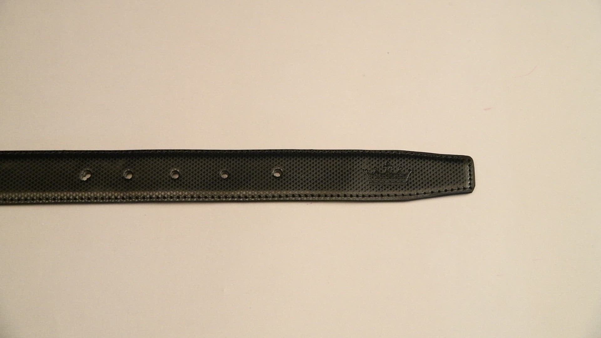 Jade Black Triangle Textured Vegan Leather Handcrafted Belt