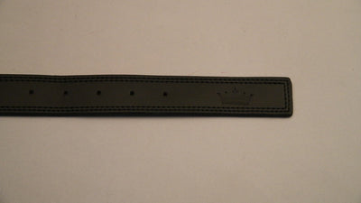 Jade Black Double Handmade Stitched Clean Strap Vegan Leather Belt