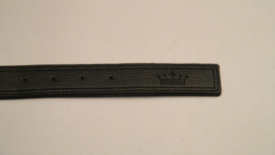 Jade Black Double Handmade Stitched Vegan Leather Belt