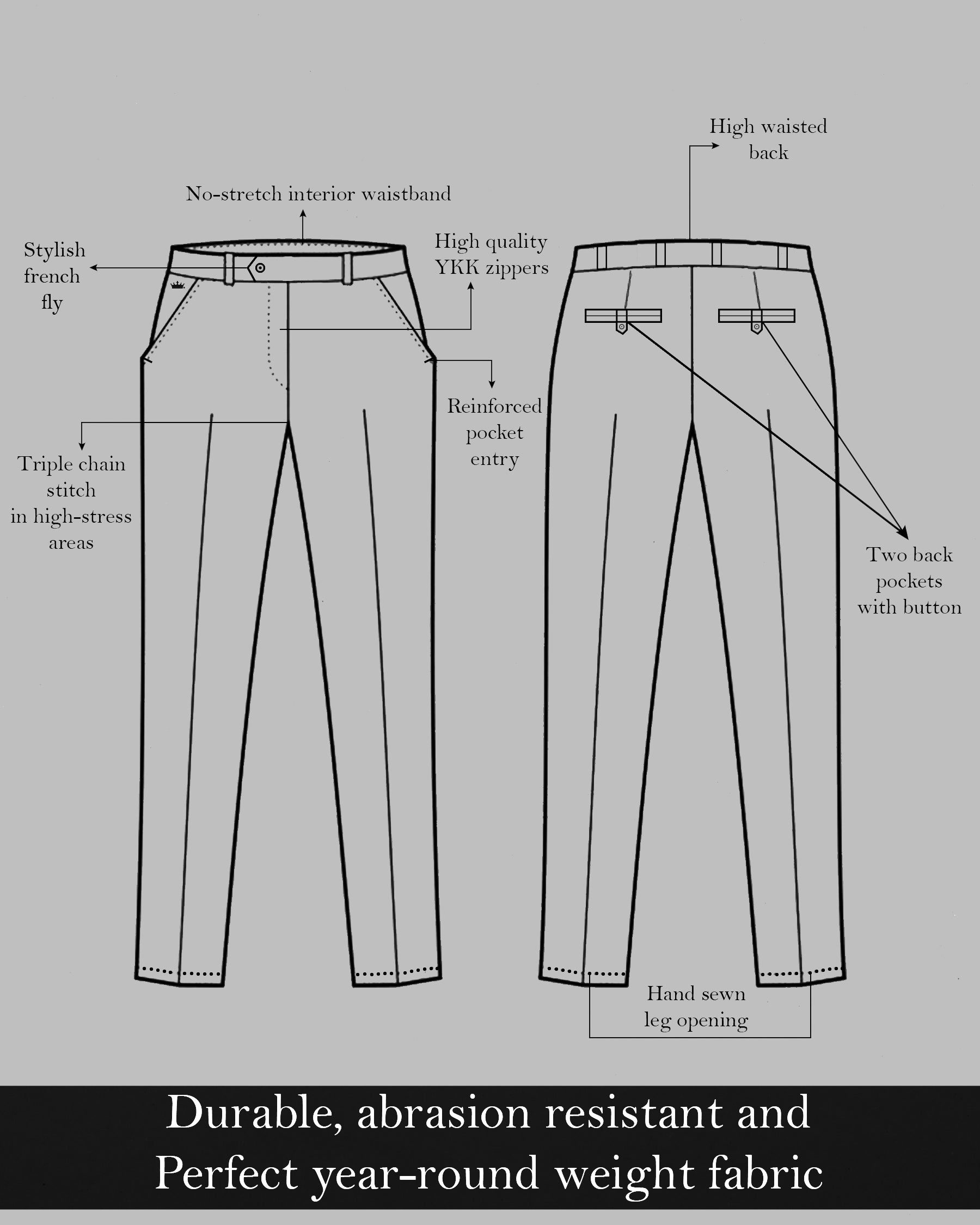 Slim Stretch Textured Tailored Pant - Almond | Suit Pants | Politix