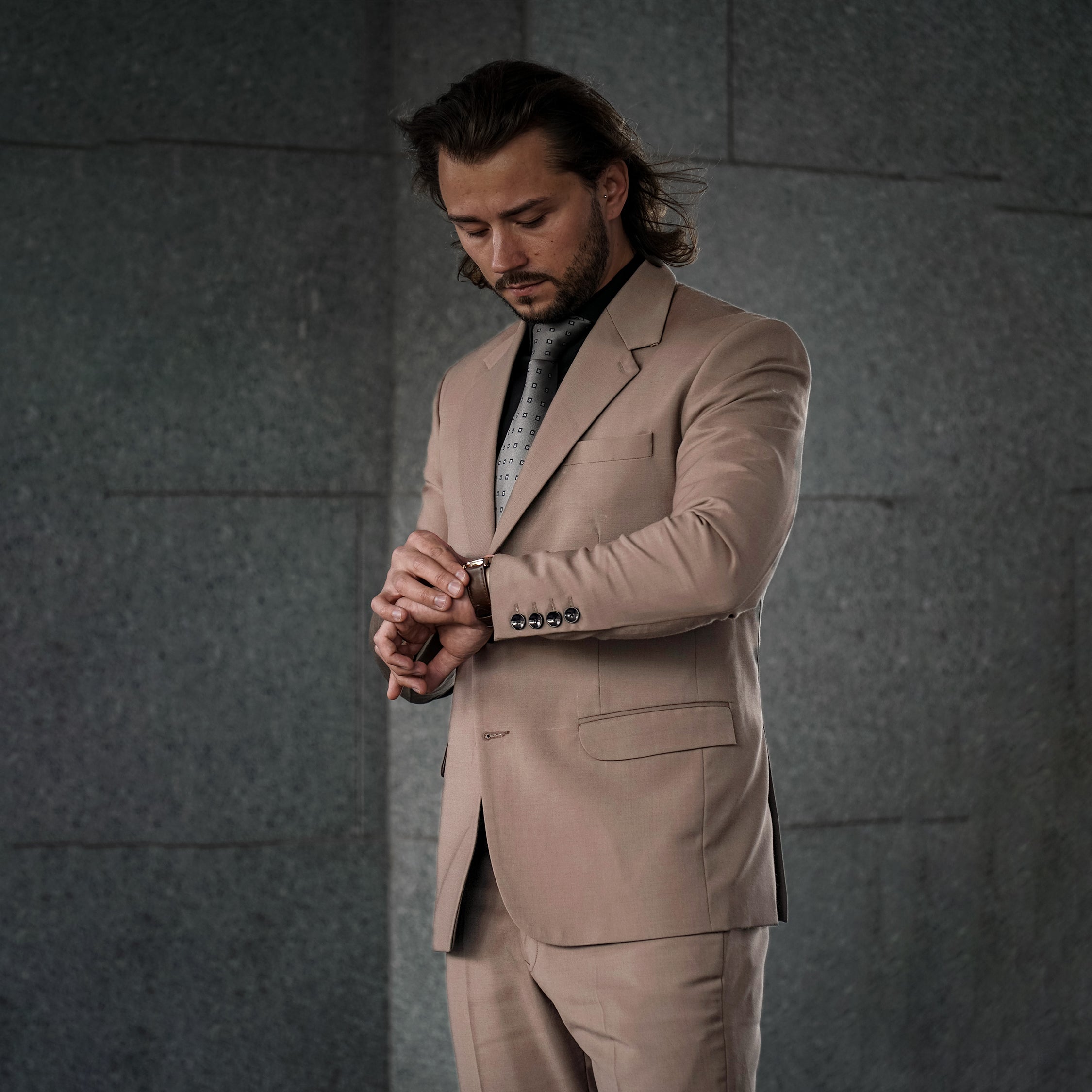 Sand Dune Brown Wool Rich Blazer